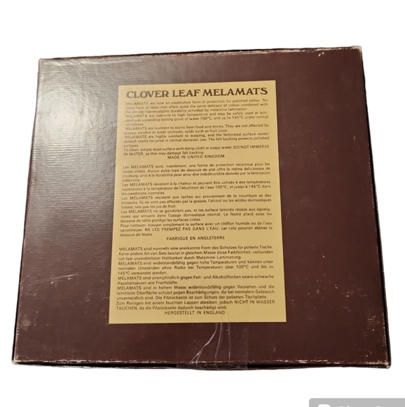 Clover Leaf melamine table mats UK set of 6 art print - Picture 2 of 7